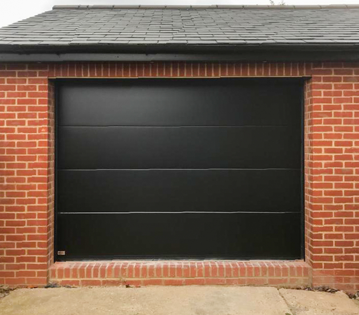 SeceuroGlide 'Elite' Garage Door in Smooth Black