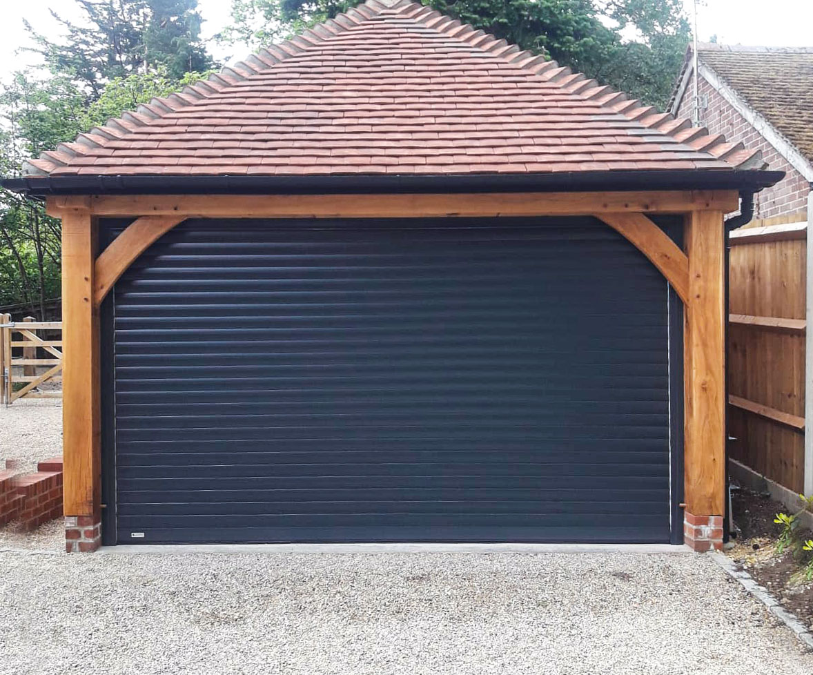 SWS SeceuroGlide Roller Garage Door in Anthracite Grey