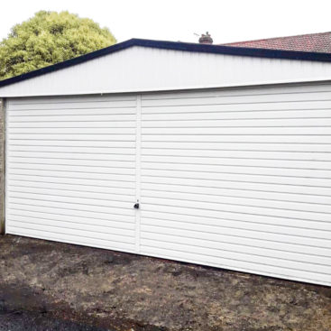 Garador Horizon Steel Double Retractable Up&Over Garage Door in white