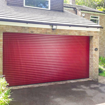 SWS SeceuroGlide Orignal Double Roller Garage Door in Red