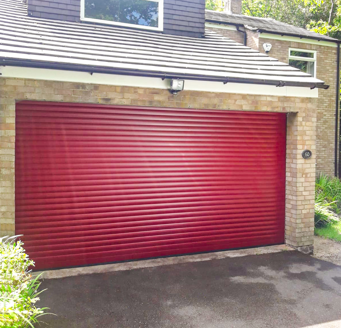 SWS SeceuroGlide Orignal Double Roller Garage Door in Red