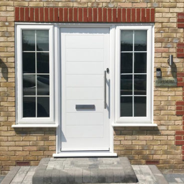Truedor TR2L Entrance Door from the Kandinsky range Finished in White