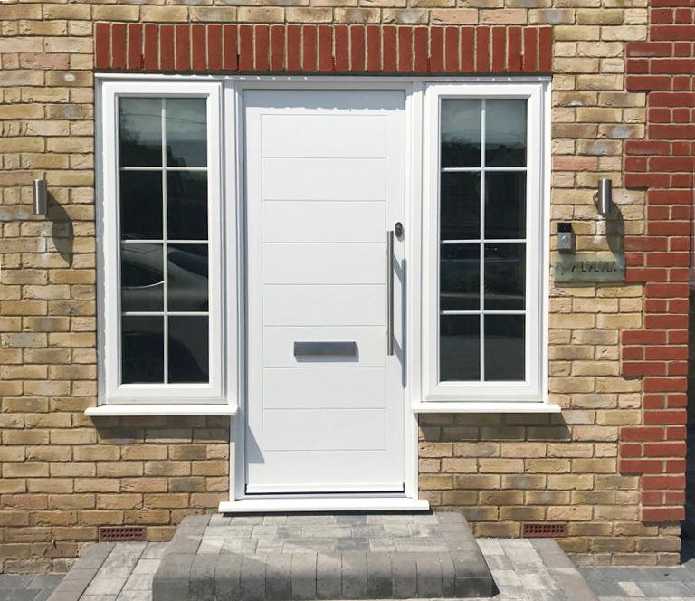 Truedor TR2L Entrance Door from the Kandinsky range Finished in White