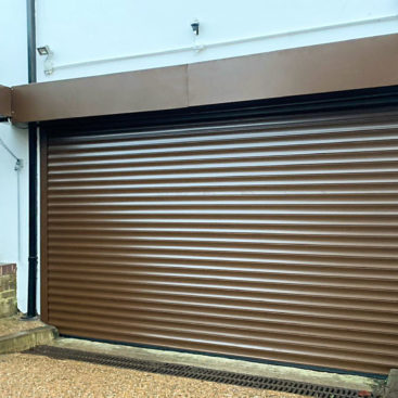 SWS SeceuroDoor 77 Insulated Industrial Roller Garage Door Finished in Brown
