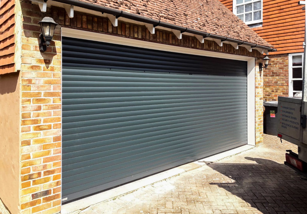 SWS SeceuroGlide Roller garage Door in Antracite Grey