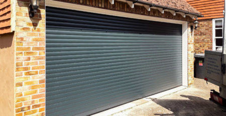 SWS SeceuroGlide Roller garage Door in Antracite Grey