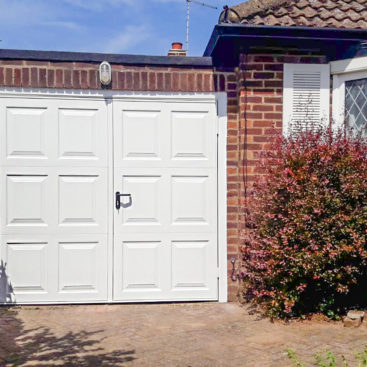 Garador Georgian Steel Side Hinged Garage Doors in White