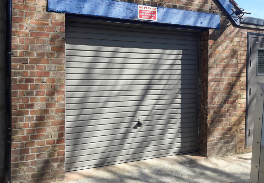 Garador Horizon Steel Canopy Up & Over Garage Door finished in Stone Grey