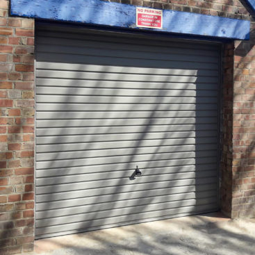 Garador Horizon Steel Canopy Up & Over Garage Door finished in Stone Grey