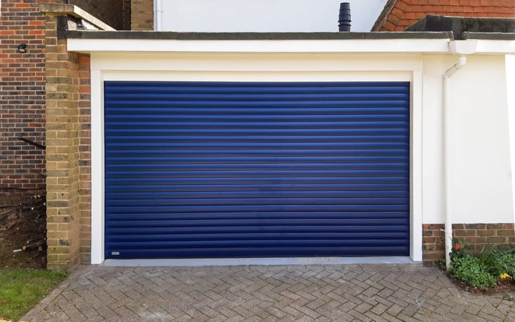 SeceuroGlide Original Insulated Roller Garage Door in Navy Blue