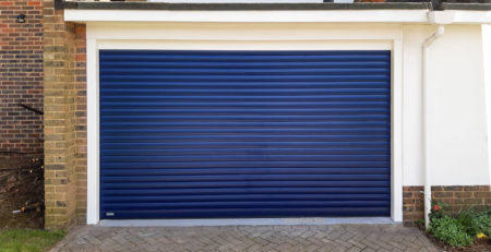 SeceuroGlide Original Insulated Roller Garage Door in Navy Blue