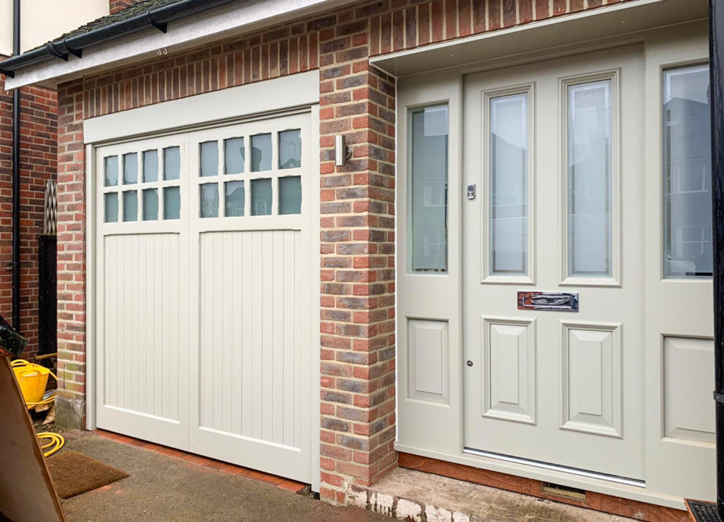 Woodrite Bierton Retractable Up & Over Garage Door Finished in White