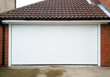 After - Installed double sectional garage door