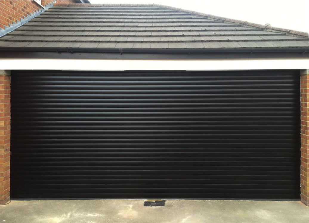 After - Installed double sectional garage door