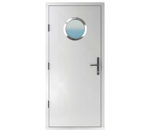 DuraPass flush door with round window