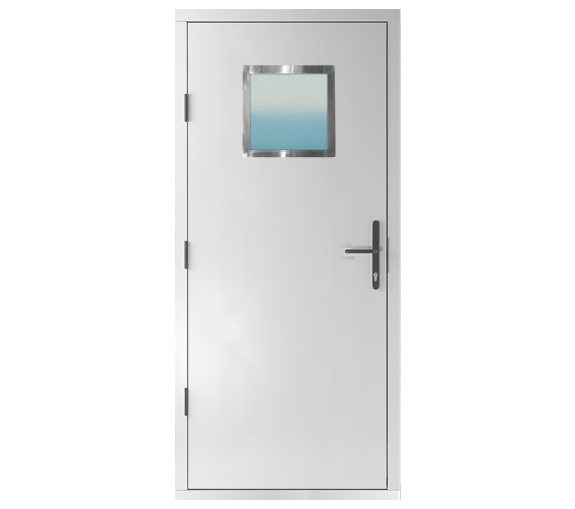 DuraPass flush door with square window