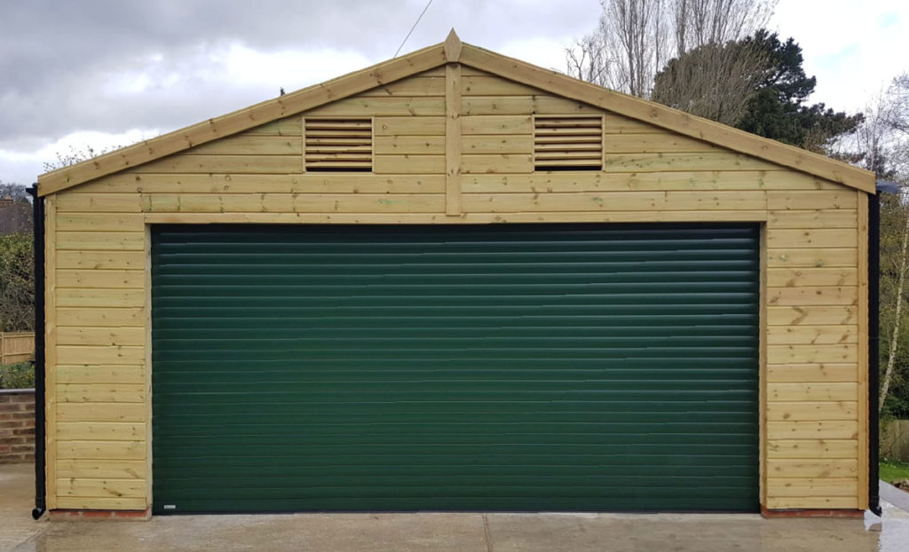 SWS Classic Roller Garage Door in Fir Green