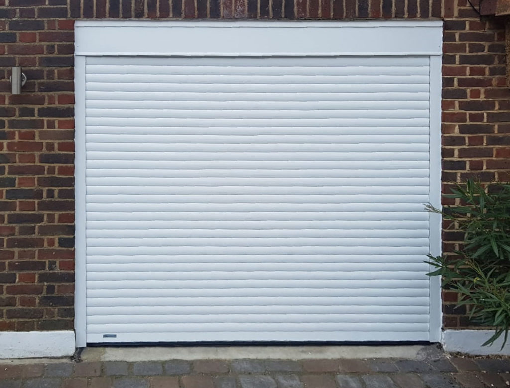 SWS Seceuroglide Compact Roller Garage Door in white