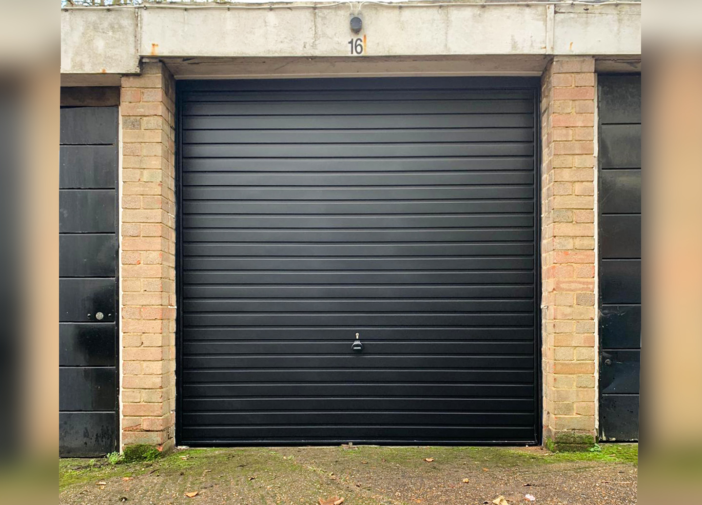 Garador Guardian Horizon Canopy Up & Over Garage Door Finished in Jet Black