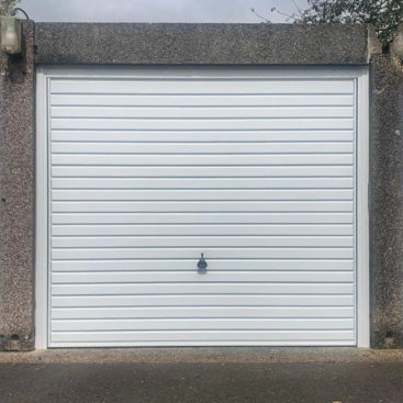 This Garador Steel Up & Over Garage Door Finished in White