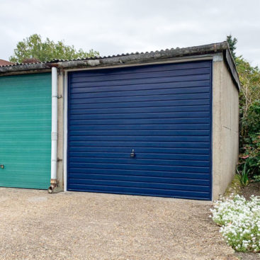 Garador Horizon Steel Up & Over Garage Door Finished in Steel Blue