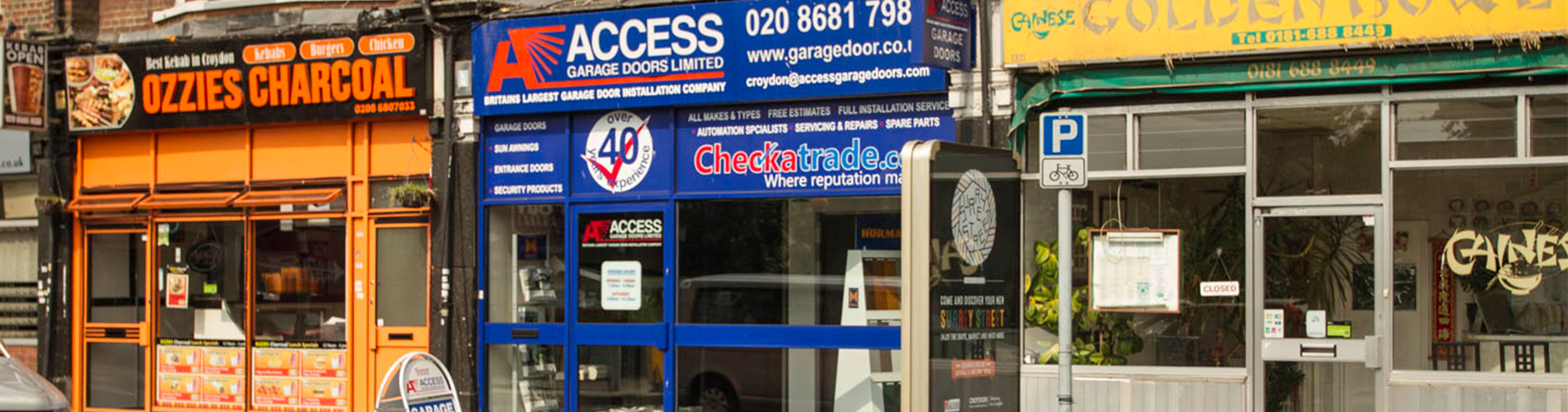 Croydon garage doors showroom