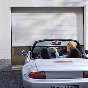 Steel sectional garage doors