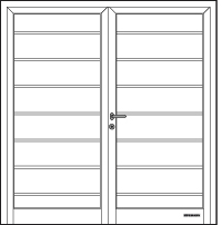 Hormann Horizontal M-ribbed side hung garage door