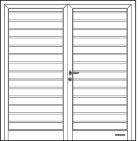 Hormann Horizontal S-ribbed side hung garage door