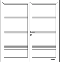 Hormann T-ribbed side hung garage door