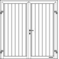 Hormann Vertical S-ribbed side hung garage door