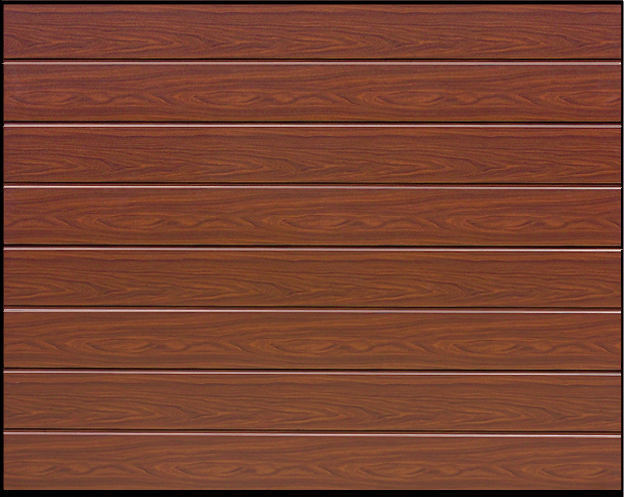 Hormann Sectional M-Ribbed Decograin Rosewood