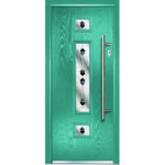 Turquoise front door