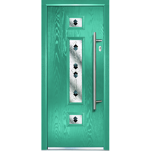 Turquoise front door