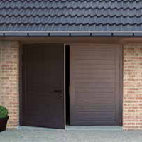 Novoferm brown side hung garage door