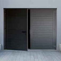 Novoferm grey side hung garage door