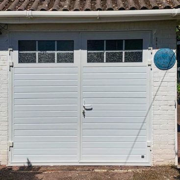 Ryterna Traditional Side Hinged Garage Doors Finished in White