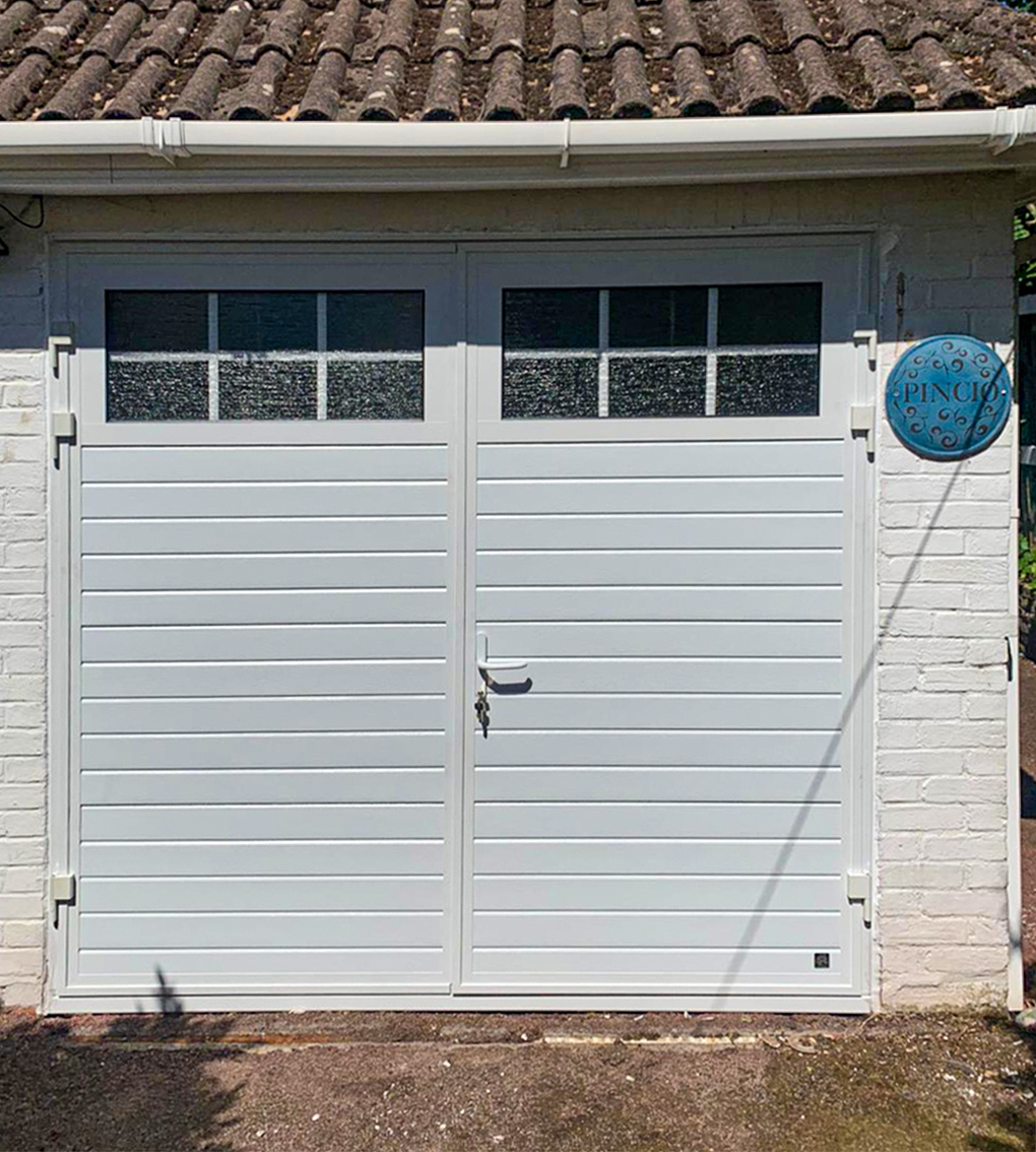 Ryterna Traditional Side Hinged Garage Doors Finished in White