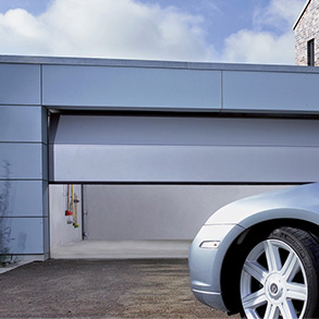 Steel sectional garage doors