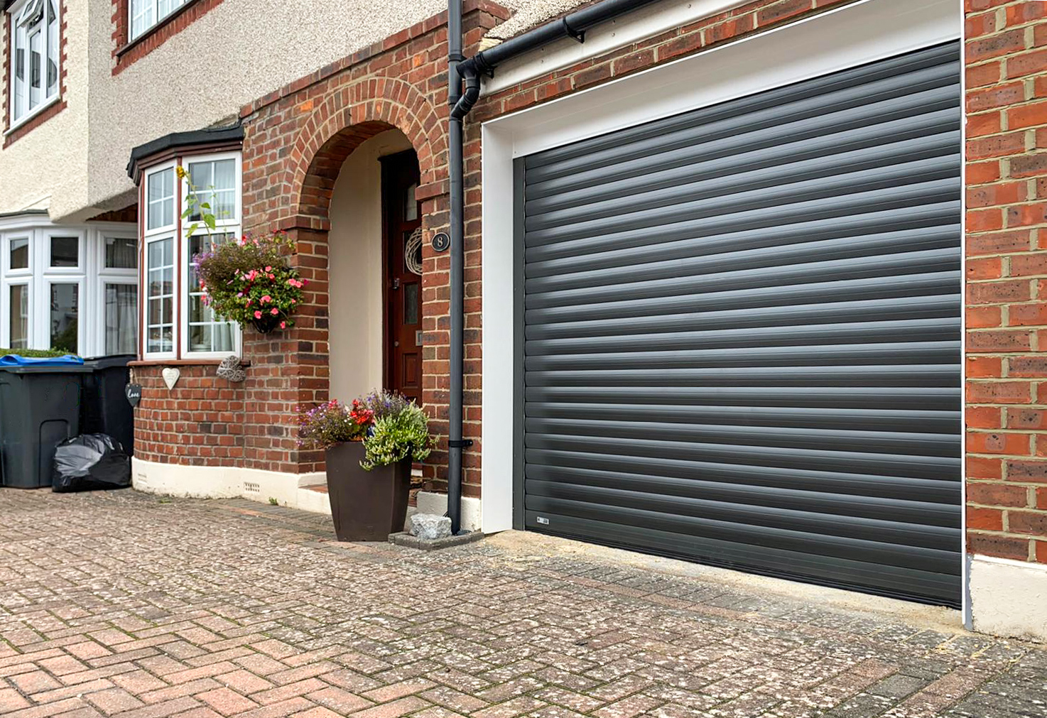 SWS SeceuroGlide Original Insulated Roller Garage Door Finished in Graphite Grey