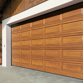 Timber sectional garage doors