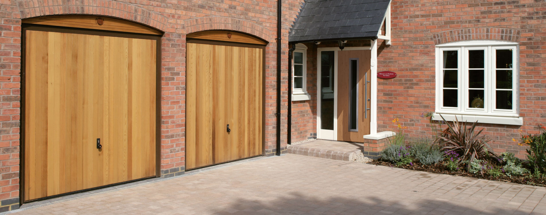 Timber up and over garage doors