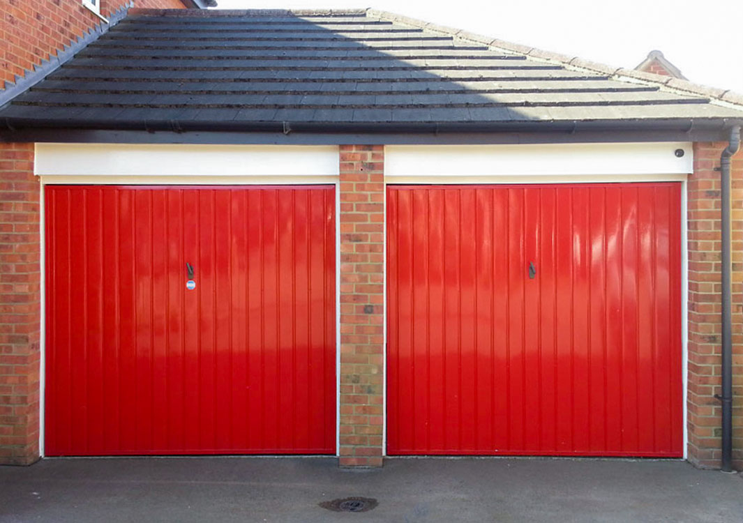 Before - two single garage doors